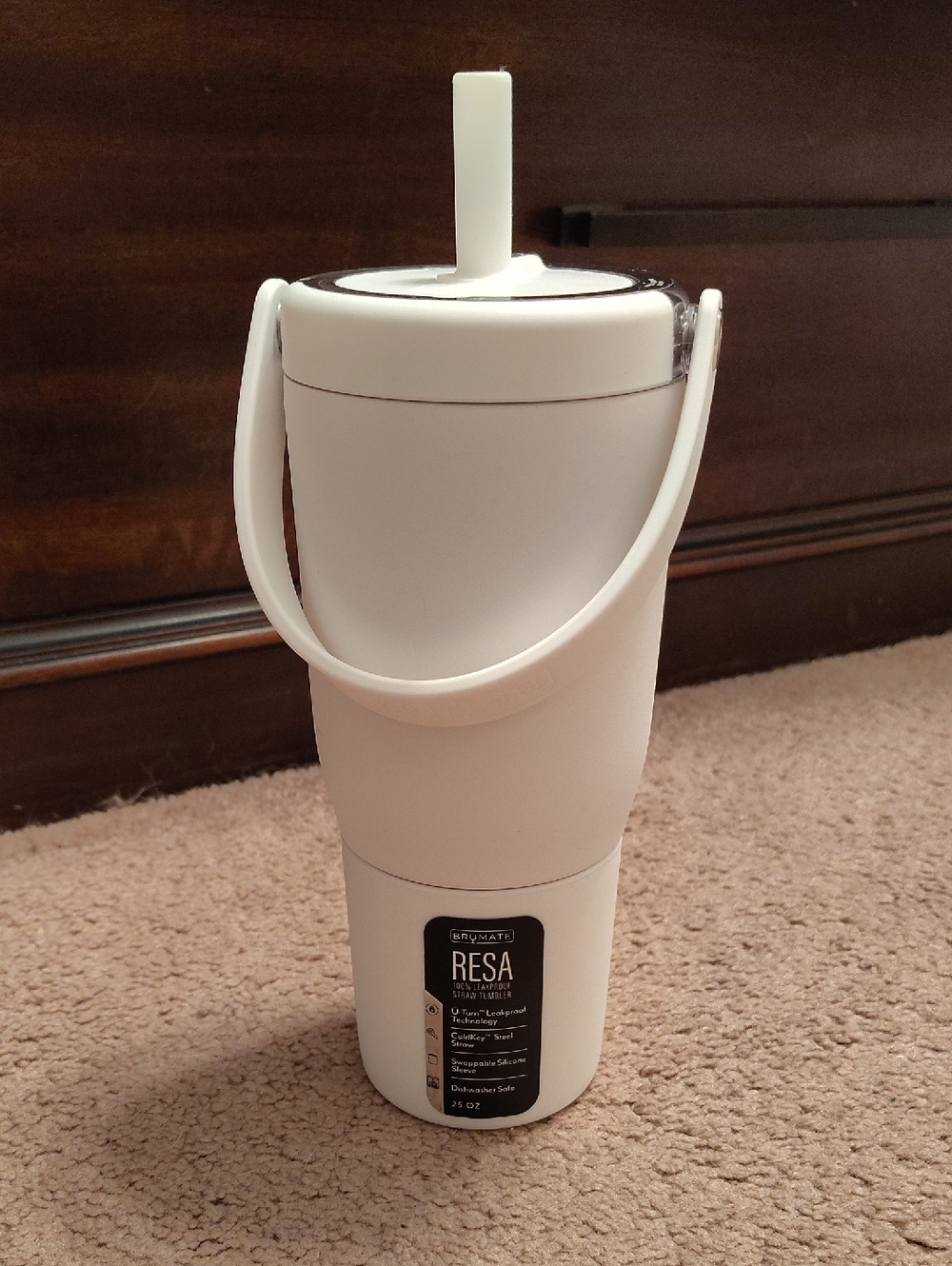 Brumate White Portable Tumbler